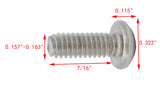 8 32*7/16 100PK Machine Screws English Pan Head Philips Drive Cross Stainles