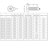 8 32*7/16 100PK Machine Screws English Pan Head Philips Drive Cross Stainles