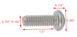 8 32*1/2 100PK Machine Screws English Pan Head Philips Drive Cross Stainless