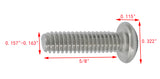 8 32*5/8 100PK Machine Screws English Pan Head Philips Drive Cross Stainless