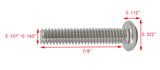 8 32*7/8 100PK Machine Screws English Pan Head Philips Drive Cross Stainless