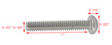 8 32*1 100PK Machine Screws English Pan Head Philips Drive Cross Stainless S