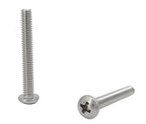 8 32*1 1/4 100PK Machine Screws English Pan Head Philips Drive Cross Stainle