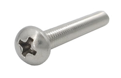 8 32*1 1/4 100PK Machine Screws English Pan Head Philips Drive Cross Stainle