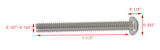8 32*1 1/2 100PK Machine Screws English Pan Head Philips Drive Cross Stainle