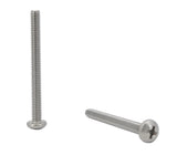 8 32*1 3/4 100PK Machine Screws English Pan Head Philips Drive Cross Stainle