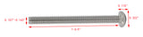 8 32*1 3/4 100PK Machine Screws English Pan Head Philips Drive Cross Stainle