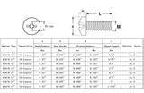 10 24*3/8 100PK Machine Screws English Pan Head Philips Drive Cross Stainles