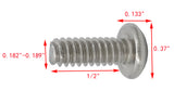 10 24*1/2 100PK Machine Screws English Pan Head Philips Drive Cross Stainles