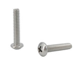 10 24*1 100PK Machine Screws English Pan Head Philips Drive Cross Stainless