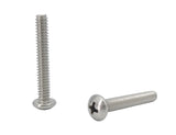 10 24*1 1/4 100PK Machine Screws English Pan Head Philips Drive Cross Stainl