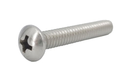 10 24*1 1/4 100PK Machine Screws English Pan Head Philips Drive Cross Stainl