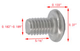 10 32*5/16 100PK Machine Screws English Pan Head Philips Drive Cross Stainle