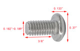 10 32*3/8 100PK Machine Screws English Pan Head Philips Drive Cross Stainles