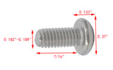 10 32*7/16 100PK Machine Screws English Pan Head Philips Drive Cross Stainle