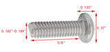 10 32*5/8 100PK Machine Screws English Pan Head Philips Drive Cross Stainles