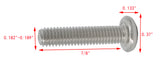 10 32*7/8 100PK Machine Screws English Pan Head Philips Drive Cross Stainles