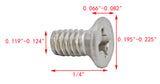 5 40*1/4 100PK Machine Screws English Flat Head Philips Drive Cross Stainles