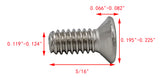 5 40*5/16 100PK Machine Screws English Flat Head Philips Drive Cross Stainle