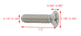 5 40*1/2 100PK Machine Screws English Flat Head Philips Drive Cross Stainles