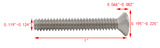 5 40*1 100PK Machine Screws English Flat Head Philips Drive Cross Stainless
