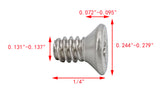 6 32*1/4 100PK Machine Screws English Flat Head Philips Drive Cross Stainles