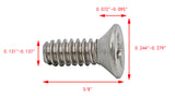 6 32*3/8 100PK Machine Screws English Flat Head Philips Drive Cross Stainles