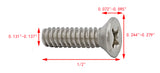 6 32*1/2 100PK Machine Screws English Flat Head Philips Drive Cross Stainles