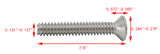 6 32*7/8 100PK Machine Screws English Flat Head Philips Drive Cross Stainles