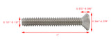 6 32*1 100PK Machine Screws English Flat Head Philips Drive Cross Stainless