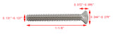 6 32*1 1/8 100PK Machine Screws English Flat Head Philips Drive Cross Stainl