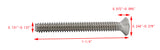 6 32*1 1/4 100PK Machine Screws English Flat Head Philips Drive Cross Stainl