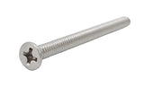 6 32*1 7/8 100PK Machine Screws English Flat Head Philips Drive Cross Stainl