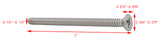 6 32*2 100PK Machine Screws English Flat Head Philips Drive Cross Stainless
