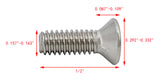 8 32*1/2 100PK Machine Screws English Flat Head Philips Drive Cross Stainles