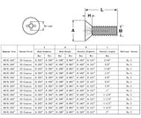 8 32*5/8 100PK Machine Screws English Flat Head Philips Drive Cross Stainles