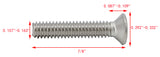 8 32*7/8 100PK Machine Screws English Flat Head Philips Drive Cross Stainles
