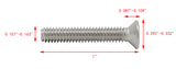 8 32*1 100PK Machine Screws English Flat Head Philips Drive Cross Stainless