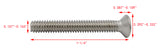8 32*1 1/4 100PK Machine Screws English Flat Head Philips Drive Cross Stainl