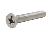 8 32*1 1/4 100PK Machine Screws English Flat Head Philips Drive Cross Stainl
