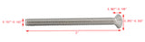 8 32*2 100PK Machine Screws English Flat Head Philips Drive Cross Stainless
