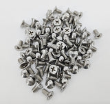 10 24*3/8 100PK Machine Screws English Flat Head Philips Drive Cross Stainle