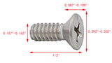 10 24*1/2 100PK Machine Screws English Flat Head Philips Drive Cross Stainle