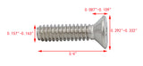10 24*3/4 100PK Machine Screws English Flat Head Philips Drive Cross Stainle