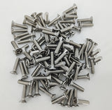 10 24*3/4 100PK Machine Screws English Flat Head Philips Drive Cross Stainle