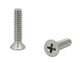 10 24*7/8 100PK Machine Screws English Flat Head Philips Drive Cross Stainle