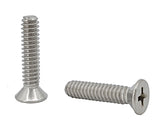 10 24*7/8 100PK Machine Screws English Flat Head Philips Drive Cross Stainle