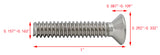 10 24*1 100PK Machine Screws English Flat Head Philips Drive Cross Stainless