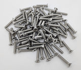 10 24*1 100PK Machine Screws English Flat Head Philips Drive Cross Stainless