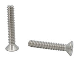 10 24*1 1/8 100PK Machine Screws English Flat Head Philips Drive Cross Stain